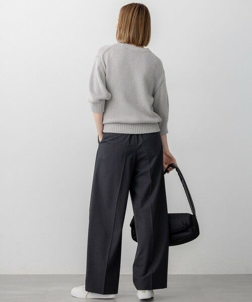 S size ONWARD(小さいサイズ) / エスサイズオンワード ニット・セーター | 【洗える】ルレックスバルキー5分袖 ラメ ニット | 詳細7