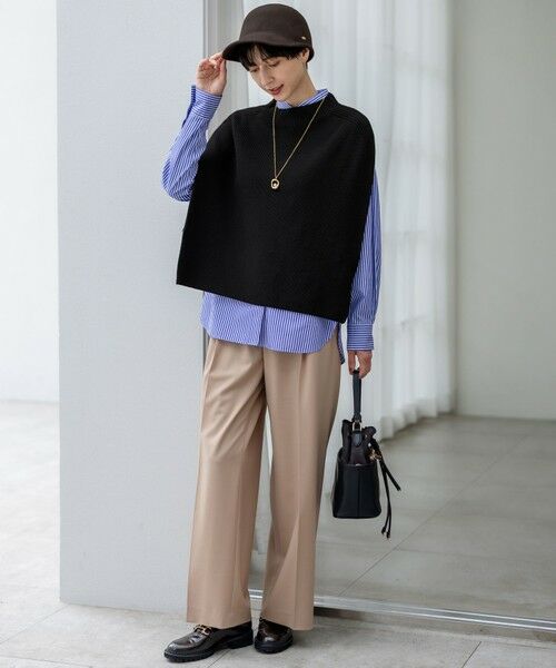 S size ONWARD(小さいサイズ) / エスサイズオンワード ベスト | 【洗える】コットンリリー モックネックニットベスト | 詳細14