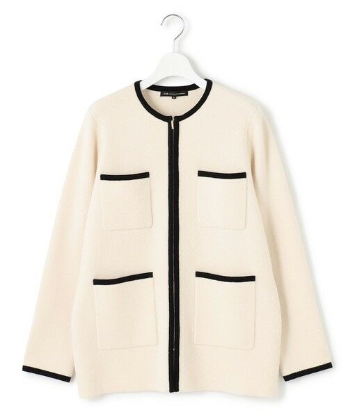 S size ONWARD(小さいサイズ) / エスサイズオンワード その他アウター | 【洗える】ミニブークレニット バイカラー ジャケット | 詳細6