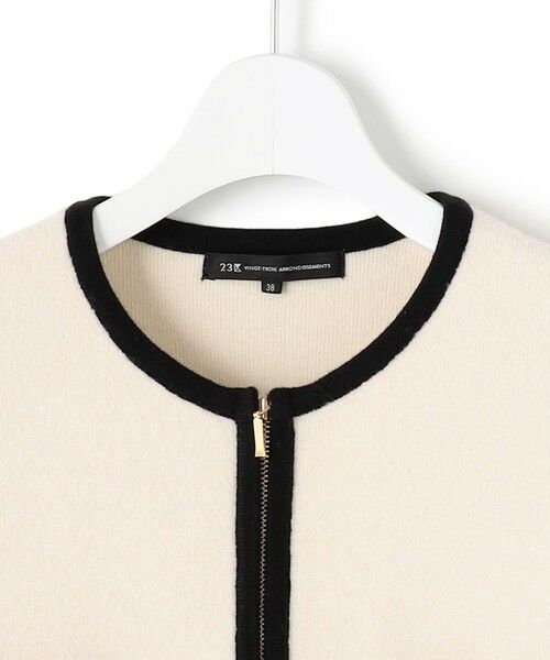 S size ONWARD(小さいサイズ) / エスサイズオンワード その他アウター | 【洗える】ミニブークレニット バイカラー ジャケット | 詳細8