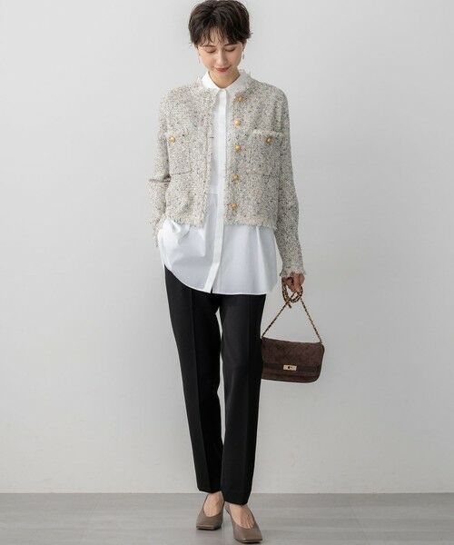 S size ONWARD(小さいサイズ) / エスサイズオンワード ノーカラージャケット | 【見上愛さん着用/新色追加/VERY掲載】ツイード ニット ジャケット | 詳細2