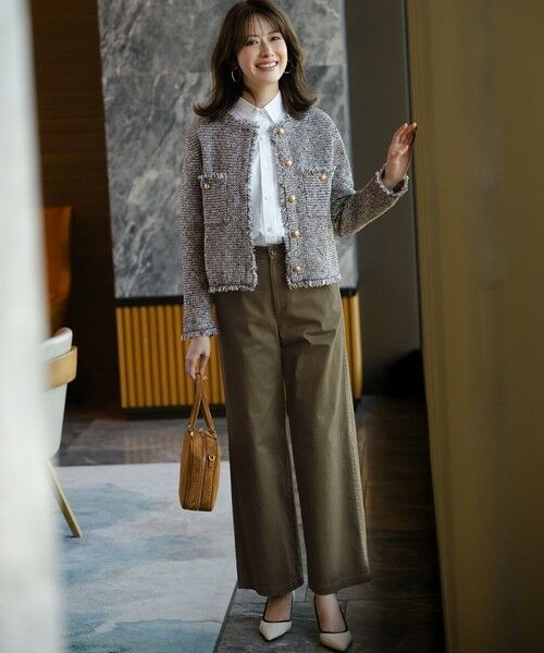 S size ONWARD(小さいサイズ) / エスサイズオンワード ノーカラージャケット | 【見上愛さん着用/新色追加/VERY掲載】ツイード ニット ジャケット | 詳細25