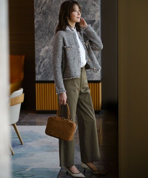 S size ONWARD(小さいサイズ) / エスサイズオンワード ノーカラージャケット | 【見上愛さん着用/新色追加/VERY掲載】ツイード ニット ジャケット | 詳細26