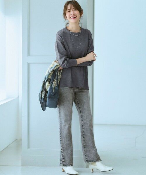 S size ONWARD(小さいサイズ) / エスサイズオンワード ニット・セーター | 【洗える】オータムシャイニー リラクシー ニット | 詳細1