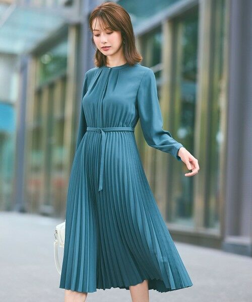 S size ONWARD(小さいサイズ) / エスサイズオンワード ロング・マキシ丈ワンピース | 【洗える】ノーブルプリーツ ワンピース | 詳細5