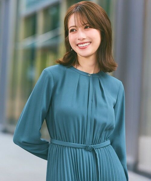 S size ONWARD(小さいサイズ) / エスサイズオンワード ロング・マキシ丈ワンピース | 【洗える】ノーブルプリーツ ワンピース | 詳細6