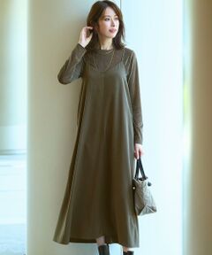 S size ONWARD(小さいサイズ) / エスサイズオンワード ロング・マキシ丈ワンピース | 【見上愛さん着用/洗える】スエーディーサテン キャミソール ワンピース