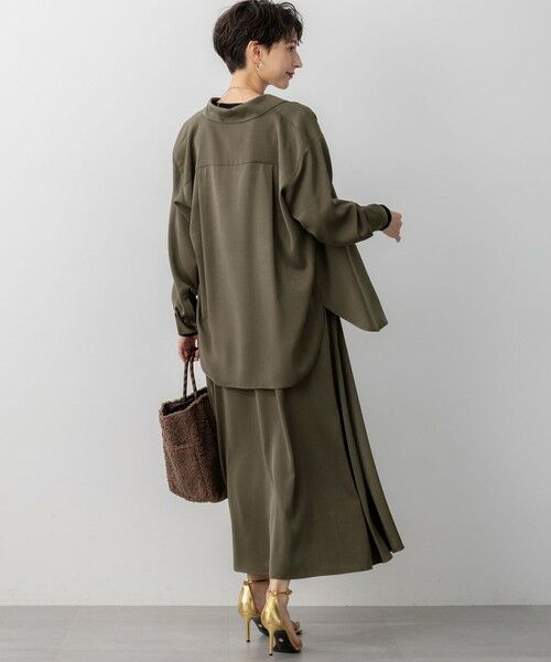 S size ONWARD(小さいサイズ) / エスサイズオンワード ロング・マキシ丈ワンピース | 【見上愛さん着用/洗える】スエーディーサテン キャミソール ワンピース | 詳細18