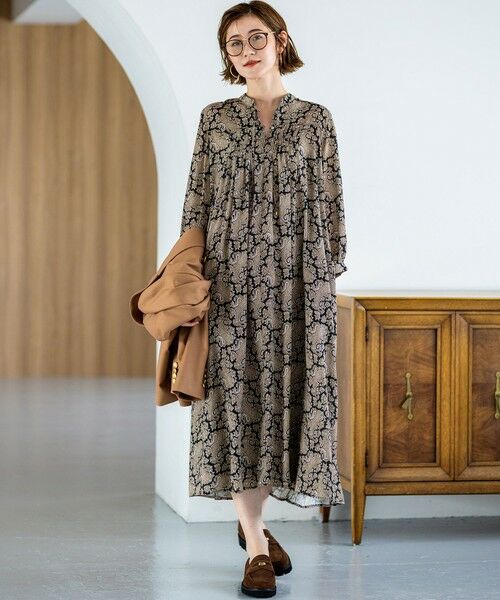 S size ONWARD(小さいサイズ) / エスサイズオンワード ロング・マキシ丈ワンピース | 【洗える】Ratti ヴィンテージペイズリープリント ワンピース | 詳細3