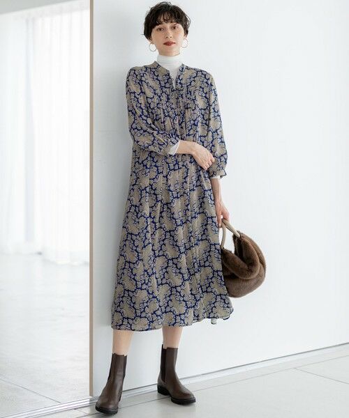 S size ONWARD(小さいサイズ) / エスサイズオンワード ロング・マキシ丈ワンピース | 【洗える】Ratti ヴィンテージペイズリープリント ワンピース | 詳細15
