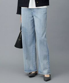 S size ONWARD(小さいサイズ) / エスサイズオンワード デニムパンツ | ウスカルデニムワイドストレート パンツ
