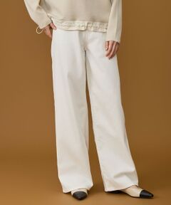 S size ONWARD(小さいサイズ) / エスサイズオンワード デニムパンツ | ウスカルデニムワイドストレート パンツ