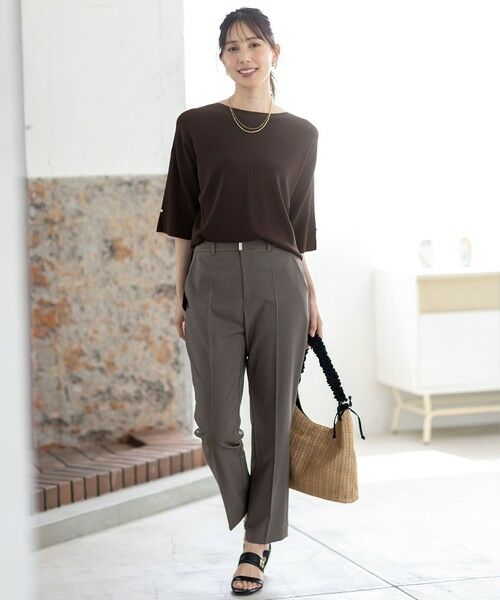 S size ONWARD(小さいサイズ) / エスサイズオンワード その他パンツ | ウーステッドエステル テーパード パンツ | 詳細6