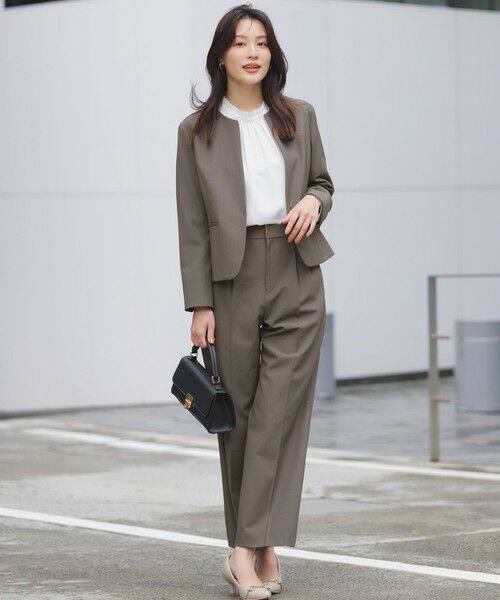 S size ONWARD(小さいサイズ) / エスサイズオンワード その他パンツ | 【UVカット・アンチピリング・洗える】ウーステッドエステル ワイドパンツ | 詳細7