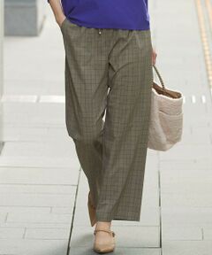 S size ONWARD(小さいサイズ) / エスサイズオンワード その他パンツ | 【洗える】ドライ2WAYストレッチ チェック ワイド パンツ