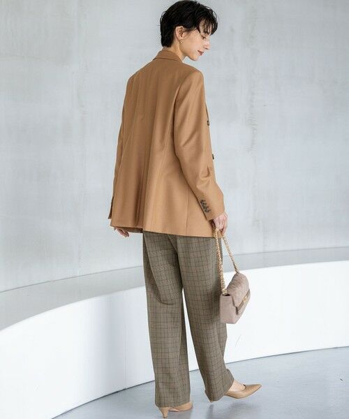 S size ONWARD(小さいサイズ) / エスサイズオンワード その他パンツ | 【洗える】ドライ2WAYストレッチ チェック ワイド パンツ | 詳細6