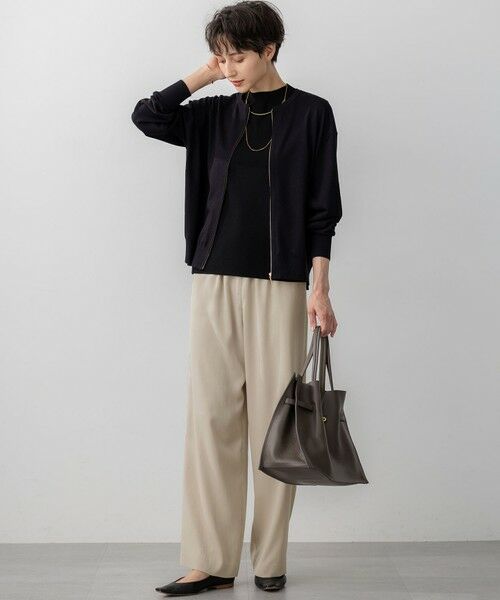 S size ONWARD(小さいサイズ) / エスサイズオンワード その他パンツ | 【見上愛さん着用/Oggi10月号掲載/洗える】スエーディーサテン ワイド パンツ | 詳細2