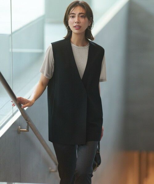 S size ONWARD(小さいサイズ) / エスサイズオンワード その他パンツ | 【洗える】TWマットクロス スティック パンツ | 詳細4