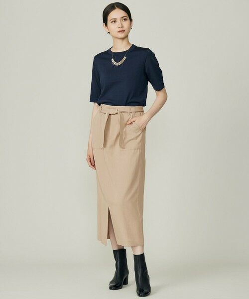S size ONWARD(小さいサイズ) / エスサイズオンワード ミニ・ひざ丈スカート | セルロースコットンチノ スカート | 詳細6