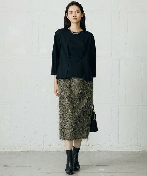 S size ONWARD(小さいサイズ) / エスサイズオンワード ミニ・ひざ丈スカート | 【カタログ掲載】フェザージャカード スカート | 詳細4