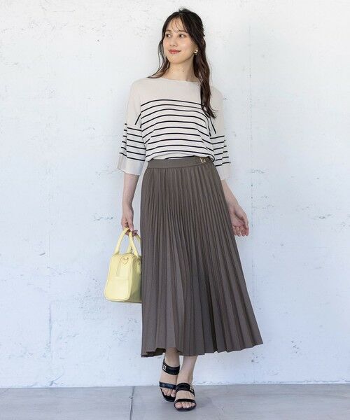 S size ONWARD(小さいサイズ) / エスサイズオンワード ロング・マキシ丈スカート | 【UVカット・アンチピリング・洗える】ウーステッドエステル  プリーツスカート | 詳細11