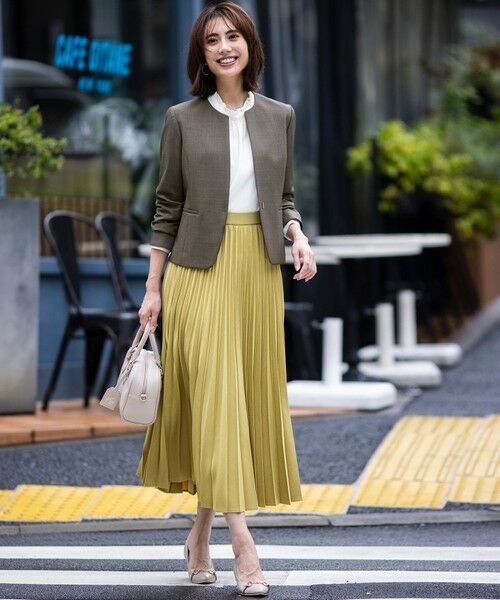 S size ONWARD(小さいサイズ) / エスサイズオンワード ロング・マキシ丈スカート | 【UVカット・アンチピリング・洗える】ウーステッドエステル  プリーツスカート | 詳細22