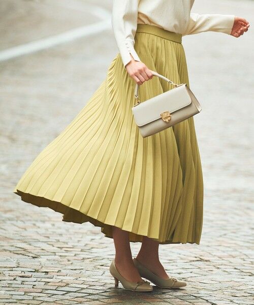 S size ONWARD(小さいサイズ) / エスサイズオンワード ロング・マキシ丈スカート | 【UVカット・アンチピリング・洗える】ウーステッドエステル  プリーツスカート | 詳細24