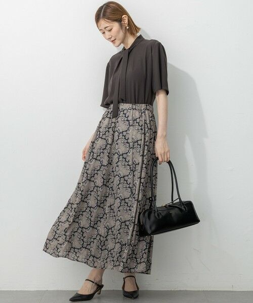 S size ONWARD(小さいサイズ) / エスサイズオンワード ミニ・ひざ丈スカート | 【洗える】Ratti ヴィンテージペイズリープリント スカート | 詳細7