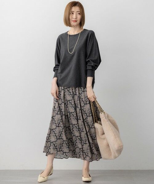 S size ONWARD(小さいサイズ) / エスサイズオンワード ミニ・ひざ丈スカート | 【洗える】Ratti ヴィンテージペイズリープリント スカート | 詳細9