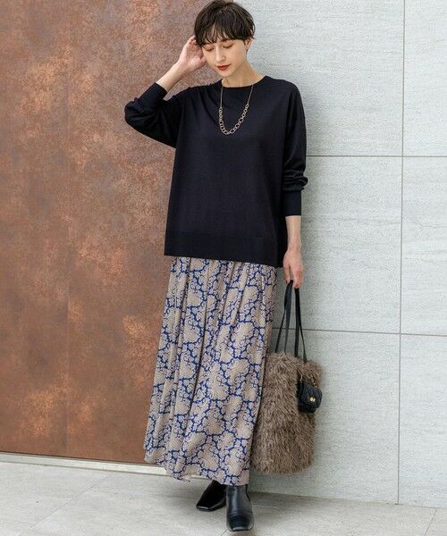 S size ONWARD(小さいサイズ) / エスサイズオンワード ミニ・ひざ丈スカート | 【洗える】Ratti ヴィンテージペイズリープリント スカート | 詳細12