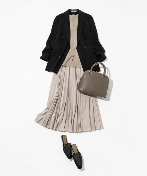 S size ONWARD(小さいサイズ) / エスサイズオンワード ロング・マキシ丈スカート | 【見上愛さん着用/CanCam11月号掲載】パウダリータイプライター プリーツ スカート | 詳細6