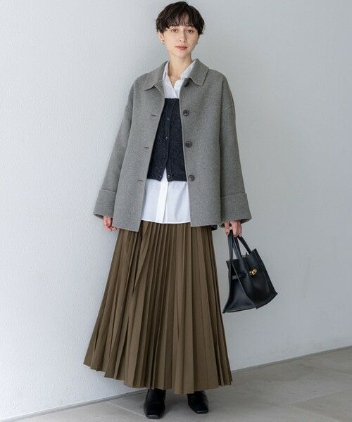 S size ONWARD(小さいサイズ) / エスサイズオンワード ロング・マキシ丈スカート | 【見上愛さん着用/CanCam11月号掲載】パウダリータイプライター プリーツ スカート | 詳細19