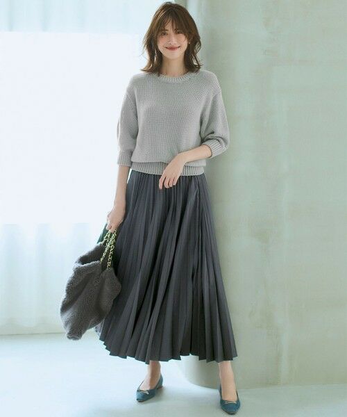 S size ONWARD(小さいサイズ) / エスサイズオンワード ロング・マキシ丈スカート | 【見上愛さん着用/CanCam11月号掲載】パウダリータイプライター プリーツ スカート | 詳細28