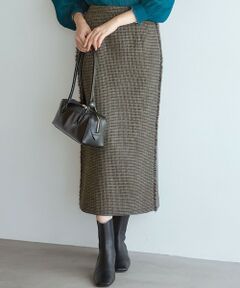 S size ONWARD(小さいサイズ) / エスサイズオンワード ミニ・ひざ丈スカート | 【GLOW10月号掲載/洗える】ツイーディーカラーミックス  Iライン スカート