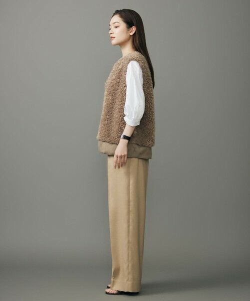 S size ONWARD(小さいサイズ) / エスサイズオンワード ベスト | 【SHIHOさん着用】カルガンラムエコファー ジレ | 詳細7