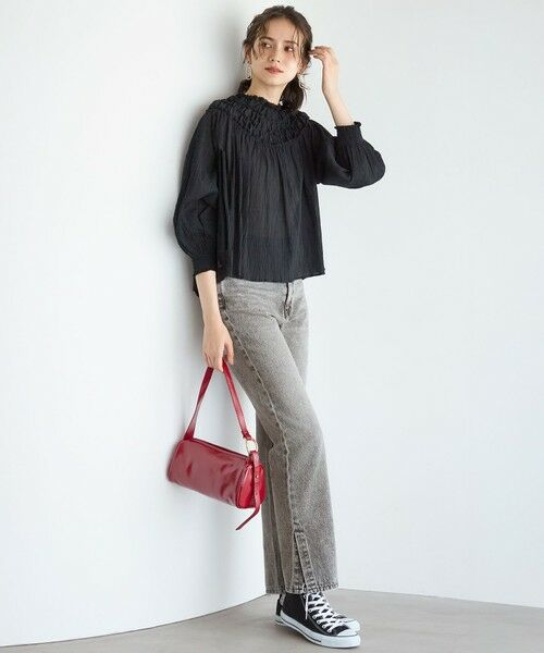 S size ONWARD(小さいサイズ) / エスサイズオンワード シャツ・ブラウス | 【SLOW/一部店舗限定】コットンクレープ ブラウス | 詳細4