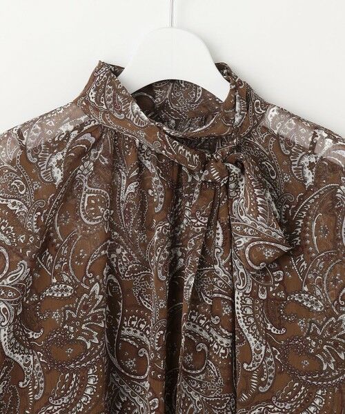 S size ONWARD(小さいサイズ) / エスサイズオンワード シャツ・ブラウス | ペイズリープリントボウタイ ブラウス | 詳細6