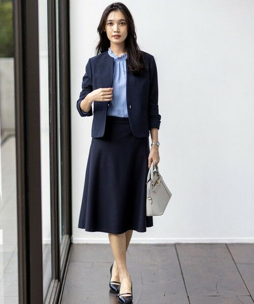 S size ONWARD(小さいサイズ) / エスサイズオンワード シャツ・ブラウス | 【洗える】フリルネックスタンド ブラウス | 詳細10