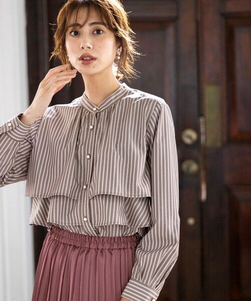 S size ONWARD(小さいサイズ) / エスサイズオンワード シャツ・ブラウス | ラッフルレイヤード ブラウス | 詳細1