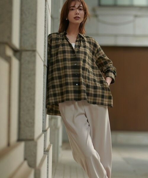 S size ONWARD(小さいサイズ) / エスサイズオンワード シャツ・ブラウス | 【WEB&一部店舗限定】シアーコットン チェック シャツ | 詳細2