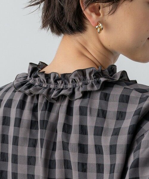 S size ONWARD(小さいサイズ) / エスサイズオンワード シャツ・ブラウス | 【WEB&一部店舗限定】ブロックチェック フリル ブラウス | 詳細5