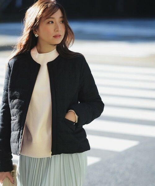 S size ONWARD(小さいサイズ) / エスサイズオンワード ダウンジャケット・ベスト | 【2WAY】ツイードノーカラー ダウンジャケット | 詳細18