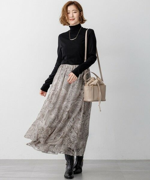 S size ONWARD(小さいサイズ) / エスサイズオンワード カットソー | 【SLOW/一部店舗限定】シアーフライス タートルネック カットソー | 詳細11