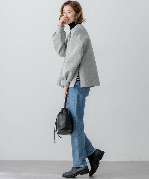 S size ONWARD(小さいサイズ) / エスサイズオンワード カットソー | 【VERY掲載/洗える】コットンエアーダンボール サイドジップ カットソー | 詳細2