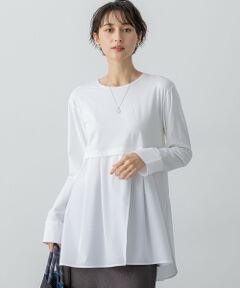 S size ONWARD(小さいサイズ) / エスサイズオンワード カットソー | 【VERY掲載/洗える】ナチュラルコットンベア シャツレイヤード カットソー