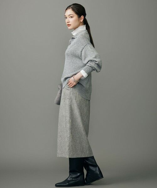 S size ONWARD(小さいサイズ) / エスサイズオンワード ニット・セーター | ペーパーウールコットン襟付き ニット | 詳細2