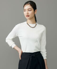 S size ONWARD(小さいサイズ) / エスサイズオンワード ニット・セーター | レーヨンストレッチリブインナー ニット