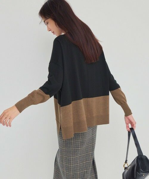 S size ONWARD(小さいサイズ) / エスサイズオンワード ニット・セーター | 【洗える】ウーステッドウール カラーブロック ニット | 詳細16