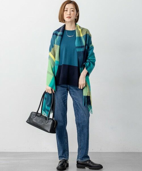 S size ONWARD(小さいサイズ) / エスサイズオンワード ニット・セーター | 【洗える】ウーステッドウール カラーブロック ニット | 詳細20