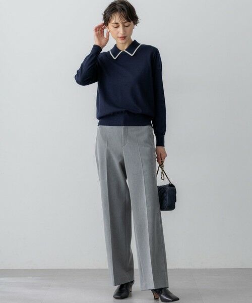 S size ONWARD(小さいサイズ) / エスサイズオンワード ニット・セーター | 【洗える】ウーステッドウール ポロニット | 詳細5